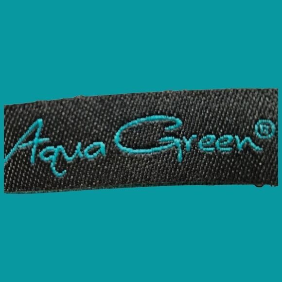 Aqua Green Women's Plus Size Black Swimsuit or Romper. Plus Size 22 - Picture 4 of 13